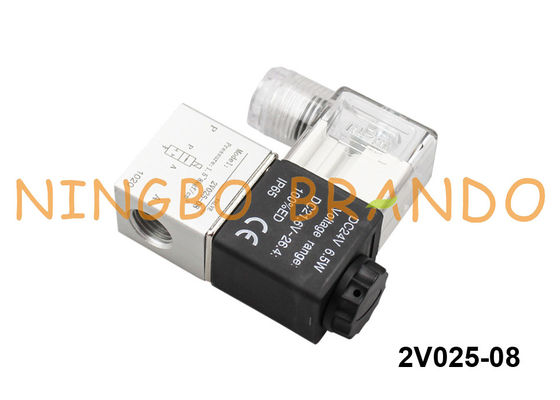 tipo válvula electromagnética neumática 1/4&quot; de 2V025-08 Airtac 24V DC 12V DC