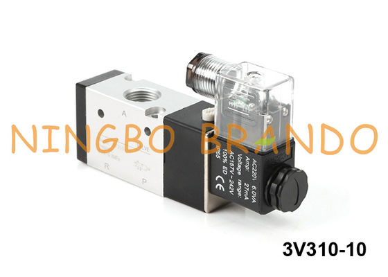 tipo manera neumática 220VAC 24VDC de 3V310-10 Airtac de la válvula electromagnética 3