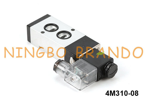 tipo válvula electromagnética 5/2 24VDC 220VAC de 4M310-08 Airtac del soporte de Namur