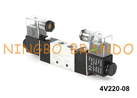 tipo válvula electromagnética neumática 5/2 4V220-08-B 24VDC de 4V220-08 Airtac