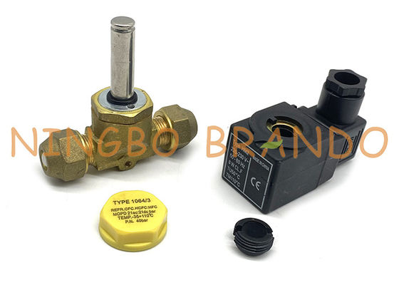 1064/3 3/8&quot; válvula de SAE Flare Castel Refrigeration Solenoid de la pulgada