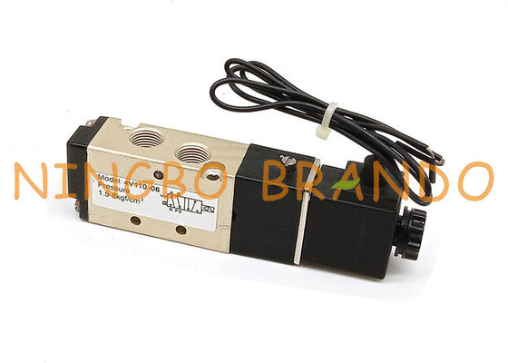 Serie 1/8&quot; de AC220V DC 24V 4V110-06 100 válvula electromagnética neumática de la pulgada
