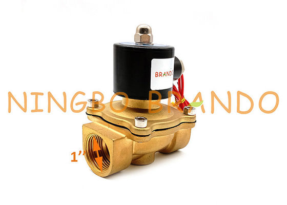 1&quot; válvula electromagnética de cobre amarillo del agua de actuación directa de la pulgada UW-25 2W250-25