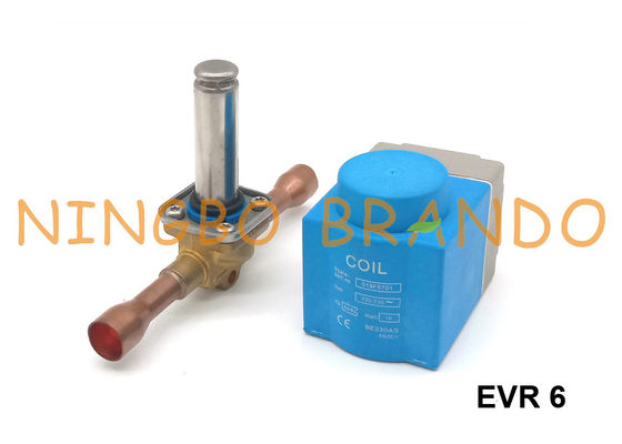 La línea líquida refrigerante válvula electromagnética Danfoss mecanografía EVR 6 NC el 1/2”