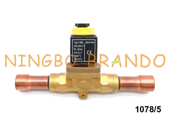 Válvula electromagnética Castel Type 1078/5 de la refrigeración de la soldadura de 5/8 pulgada