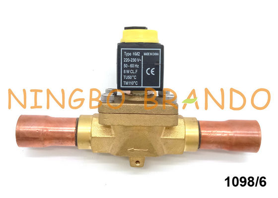 Castel Type 1098/6 válvula electromagnética 3/4&quot; de la refrigeración de 2 maneras 220VAC