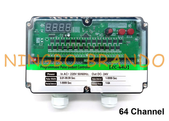 El contador de tiempo secuencial de 64 canales para el filtro de bolso 220V entró la salida 24V