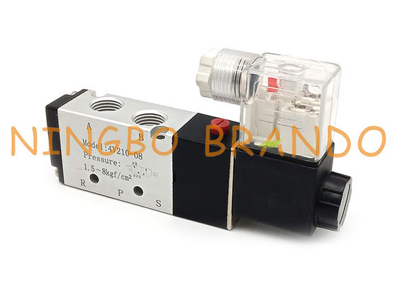 4V210-08 1/4&quot; válvula electromagnética neumática del control de aire de la manera de la pulgada 5/2