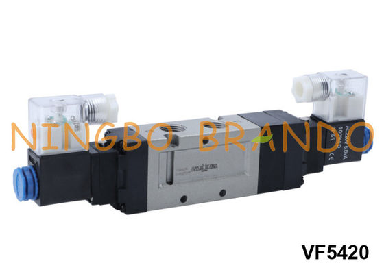 Tipo 5/3 válvula electromagnética 24V 220V de VF5420 SMC del control neumático de la manera