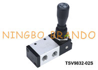 Tipo manera manual del chacó de TSV9832-02S de la válvula de aire del control 3/2