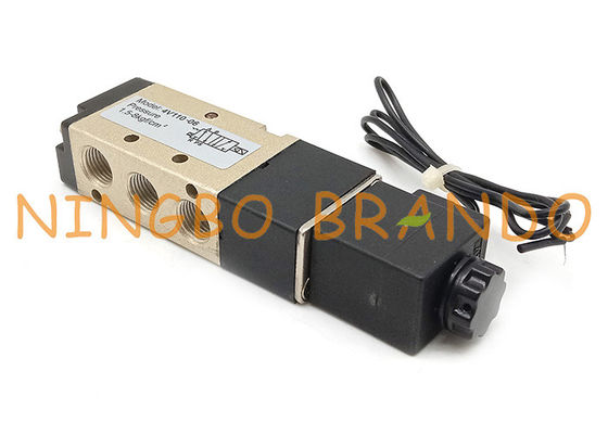 4V110-06 válvula electromagnética neumática del control de aire de la manera de 1/8 pulgada 5/2