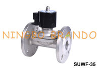SUWF-35 1 1/4&quot; válvula electromagnética de acero inoxidable ensanchada 24V 220V del agua