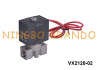 Tipo de VX2120-02 SMC - válvula electromagnética de acero inoxidable 1/4&quot; del NC de 2 maneras 24V 220V