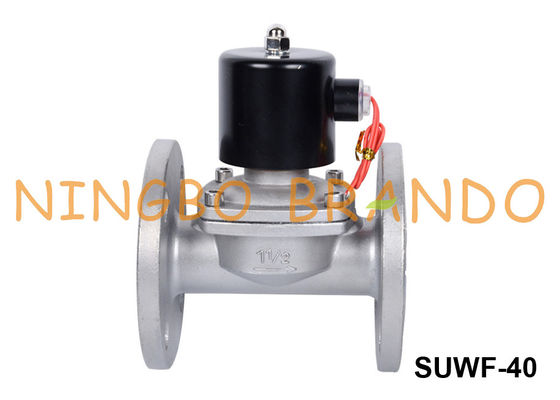 SUWF-40 válvula electromagnética ensanchada de acero inoxidable 1 el 1/2” DN40 24V 220V