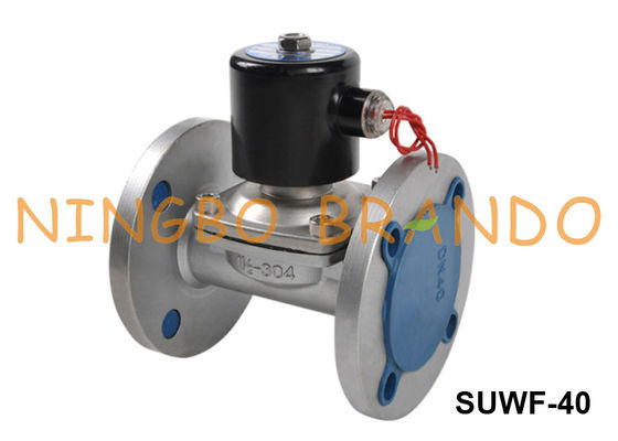 1,5&quot; reborde conecta la válvula electromagnética de acero inoxidable SUWF-40 24V 220V