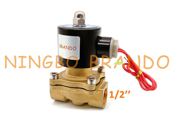 De UW-15 2W160-15 el 1/2 de la pulgada del NC válvula electromagnética de cobre amarillo del diafragma semi