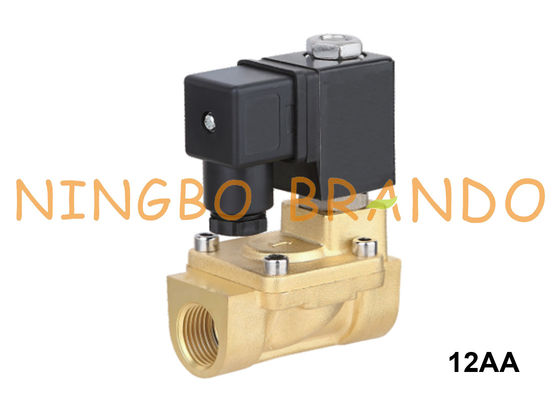 1&quot; 1 1/4&quot; 1 1/2” 2&quot; válvula electromagnética de cobre amarillo de enganche agua-aire 6VDC 12VDC 24VDC