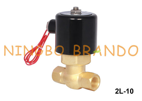 2L-10 3/8&quot; manera de cobre amarillo 24V normalmente cerrado 220V de la válvula electromagnética 2 del vapor