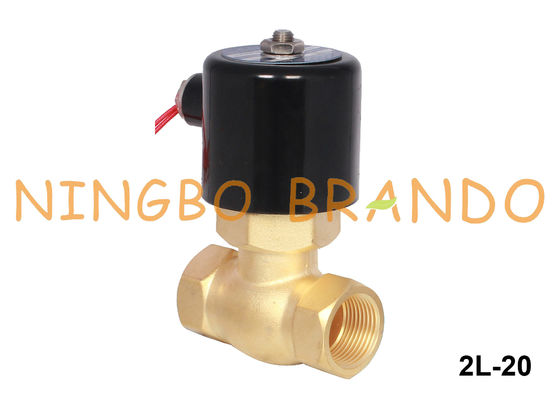 2L-20 3/4&quot; válvula electromagnética de cobre amarillo para el vapor y la agua caliente 12V 24V 110V 220V