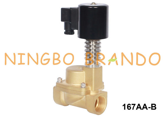 CA de cobre amarillo de la pulgada 12V 24V DC 110V 220V de la agua caliente 3/8 el 1/2 de la válvula electromagnética