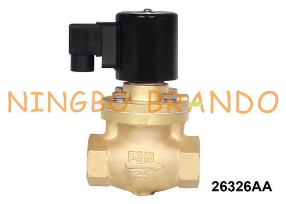 Vapor de 1 pulgada y válvula electromagnética de cobre amarillo 24VDC 220VAC de la agua caliente