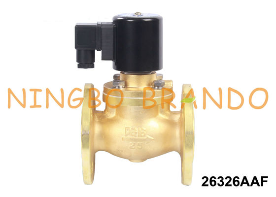 2&quot; agua caliente ensanchada y válvula electromagnética de cobre amarillo 24VDC 220VAC del vapor