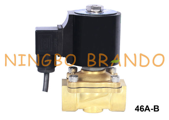 3/4&quot; prenda impermeable de cobre amarillo 24V 220V del submarino de la válvula electromagnética IP68 de la fuente