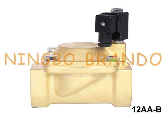 2&quot; válvula electromagnética eléctrica de cobre amarillo de enganche agua-aire 6VDC 12VDC 24VDC