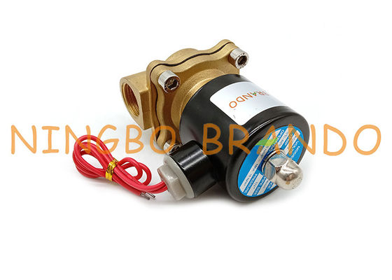 UW-15 2W160-15 el 1/2” 2/2 válvula electromagnética de cobre amarillo del control flúido de la manera