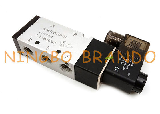 Tipo válvula electromagnética neumática de Airtac de la sola manera de la bobina 5/2 de 4V310-08