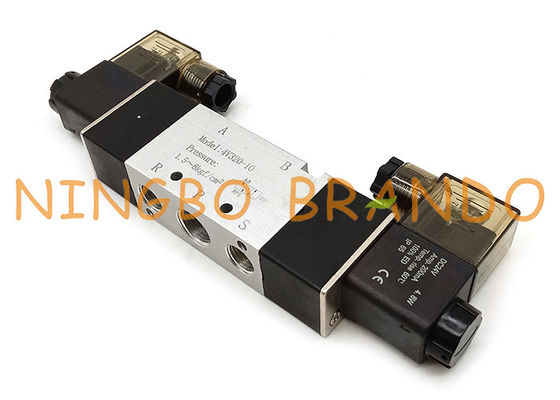 Tipo válvula electromagnética neumática terminal de la manera de 4V320-10 3/8&quot; 5/2 de Airtac
