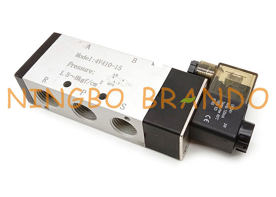 Tipo válvula electromagnética neumática de Airtac del control de aire de la manera de 4V410-15 5/2