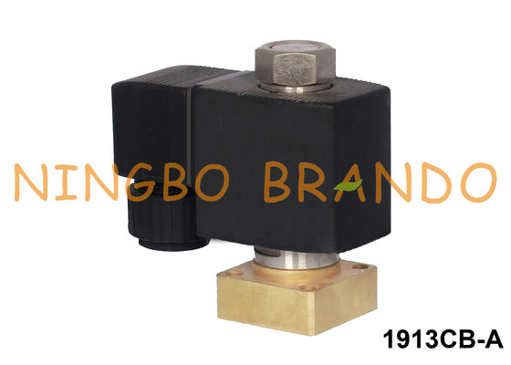 La base inferior de cobre amarillo normalmente abierta de la válvula electromagnética de 2 maneras montó 24V 220V