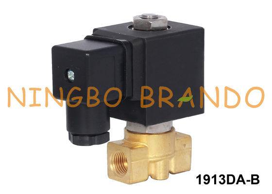 Normalmente cerrado bidireccional de cobre amarillo de la válvula electromagnética del agua de actuación directa de 1/8 pulgada