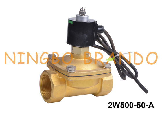 2&quot; válvula electromagnética de cobre amarillo de la prenda impermeable IP68 para la fuente de agua 24V 220V