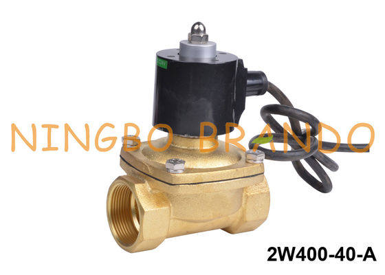 Válvula electromagnética de cobre amarillo 1 el 1/2” 12V 24V 110V 220V de la prenda impermeable IP68 de la fuente