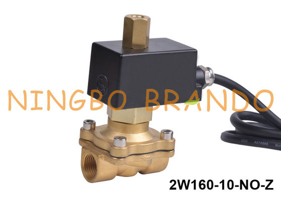 3/8&quot; manera de cobre amarillo 24V normalmente abierto 220V de la válvula electromagnética 2 del agua de la Ex-prueba