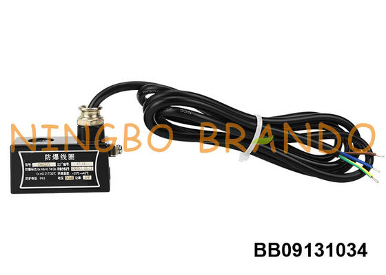 Bobina de la válvula electromagnética de la Ex-prueba con el cable 24VDC 220VAC 3.8W 5.8VA