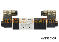 Tipo 5/3 válvula electromagnética neumática 24VDC 220VAC de 4V230C-08 Airtac de la manera
