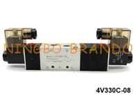 Tipo posición neumática 24VDC de 4V330C-08 Airtac de la manera 3 de la válvula electromagnética 5