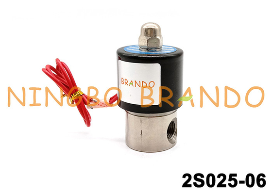 2S025-06 SUS-6 1/8&quot; válvula electromagnética de acero inoxidable eléctrica del agua