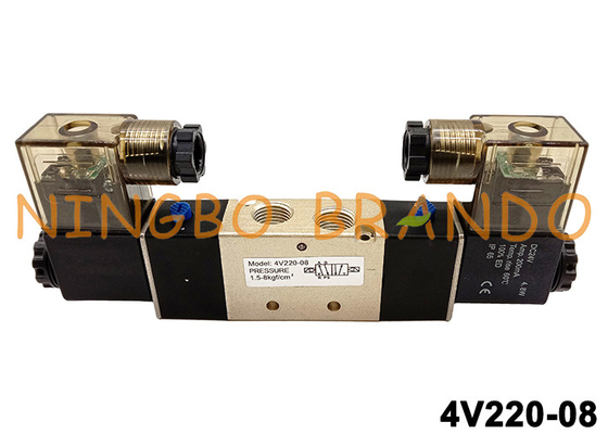 tipo 1/4&quot; de 4V220-08 Airtac válvula electromagnética neumática DC24V DC24V