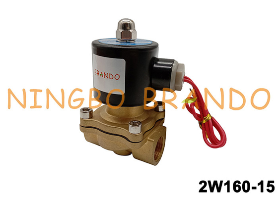válvula electromagnética de cobre amarillo DC24V AC110V AC220V de 2W160-15 el 1/2” NC