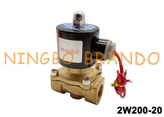 válvula de cobre amarillo directa AC110V de la válvula electromagnética del NC de la manera de 2W200-20 3/4&quot; 2