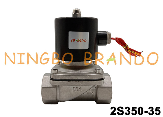 cuerpo eléctrico roscado de la válvula electromagnética SS304 de 2S350-35 1-1/4” 220 voltios