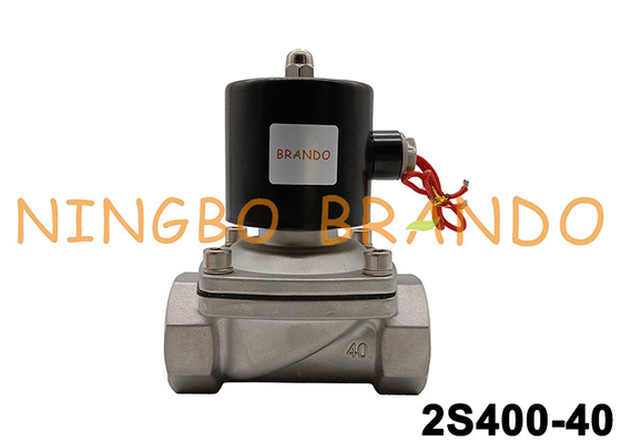 DN40 2S400-40 válvula electromagnética de acero inoxidable 12V 24V 220V de 1,5 pulgadas