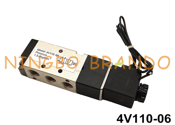 4V110-06 1/8&quot; posición neumática de la manera 2 de la válvula electromagnética 5