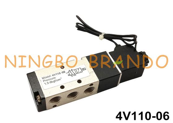 4V110-06 1/8&quot; posición neumática de la manera 2 de la válvula electromagnética 5