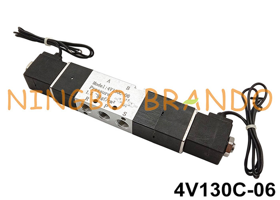 1/8&quot; válvula electromagnética neumática eléctrica 4V130C-06 del control direccional