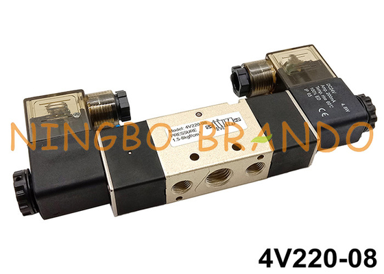 tipo bobina doble neumática de 4V220-08 Airtac de la válvula electromagnética del aire